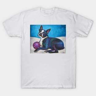 Boston Terrier with Toy T-Shirt